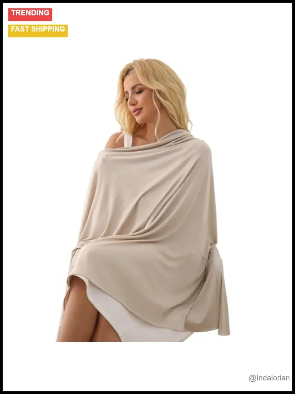 Tencel Shawl Wrap Lightweight Pashmina Blanket Scarf UPF 50 Travel Essential